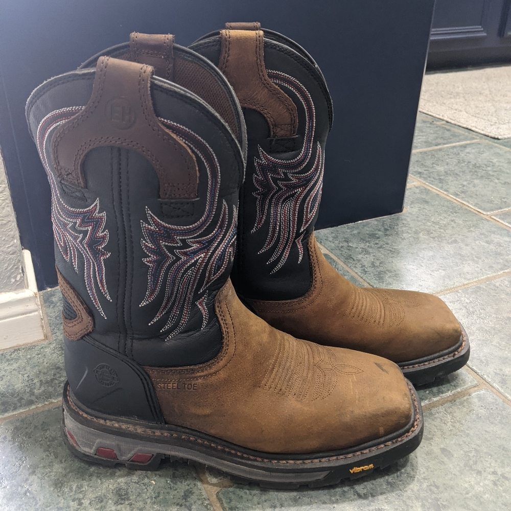 Mens justin steel toe work boots
